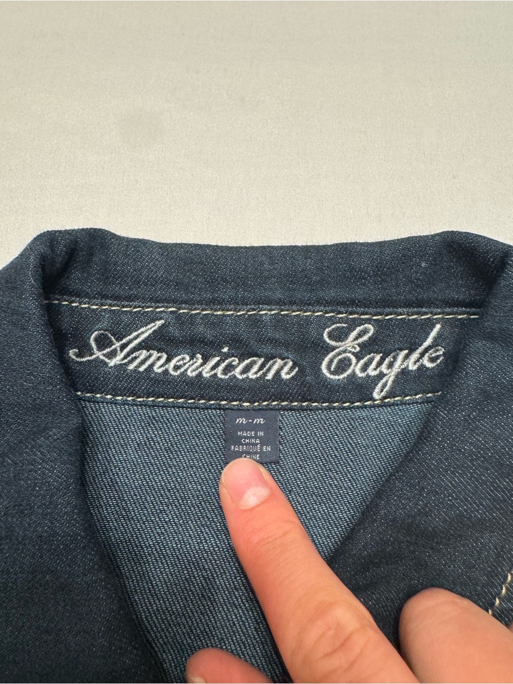 American Eagle Outfitters Dark Wash Denim Jacket - Picture 2 of 3